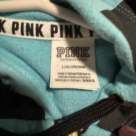 Victoria's Secret PINK Black and Blue Hoodie - Picture 3 of 3